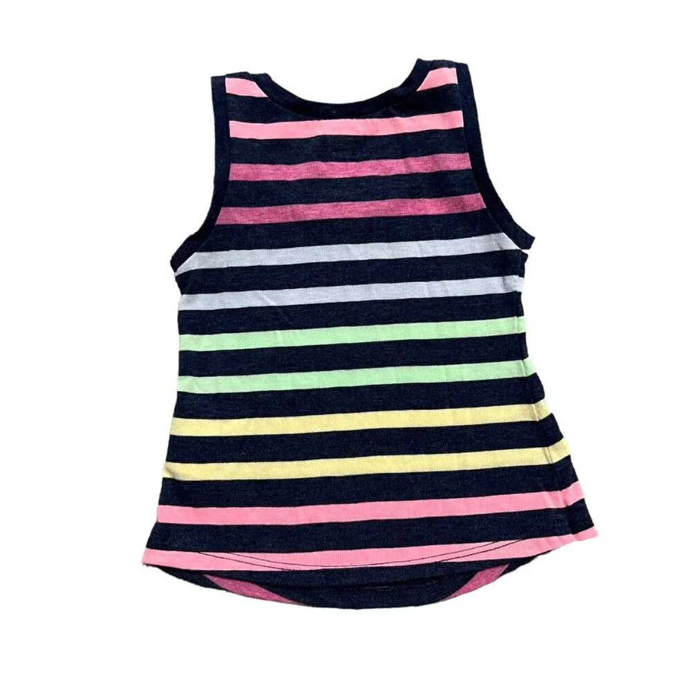 Old Navy 12-18m Navy Colorful Striped Tank Top